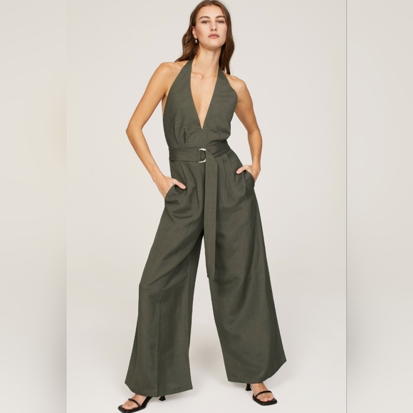 Adam Lippes Pants - ADAM LIPPES | $410 Sage Halter Jumpsuit